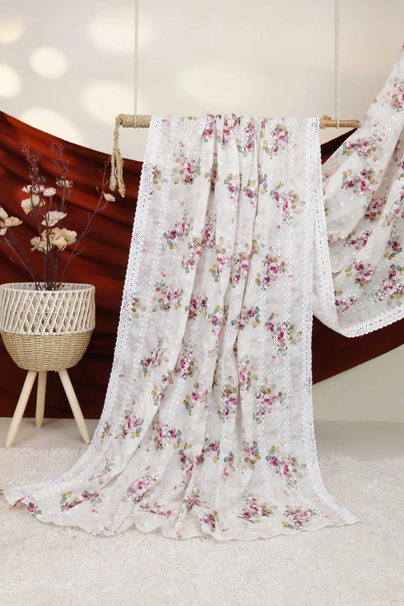 Embroidered Lawn Shawl.