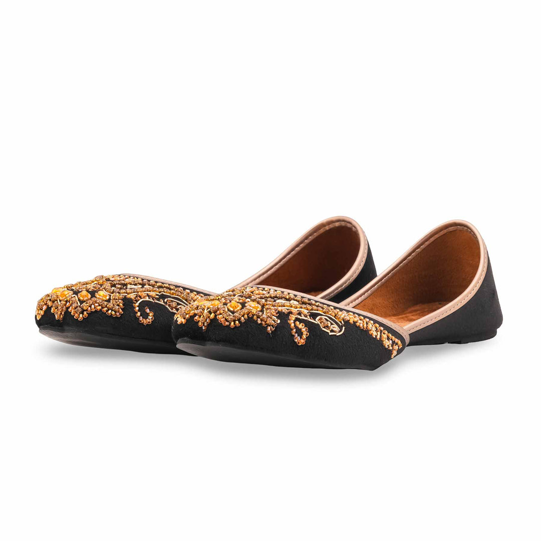 black fancy khussa