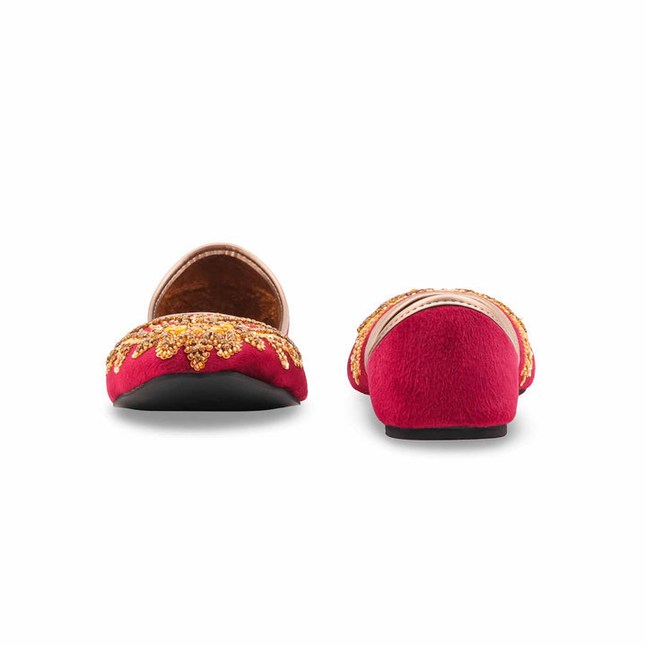 maroon fancy khussa