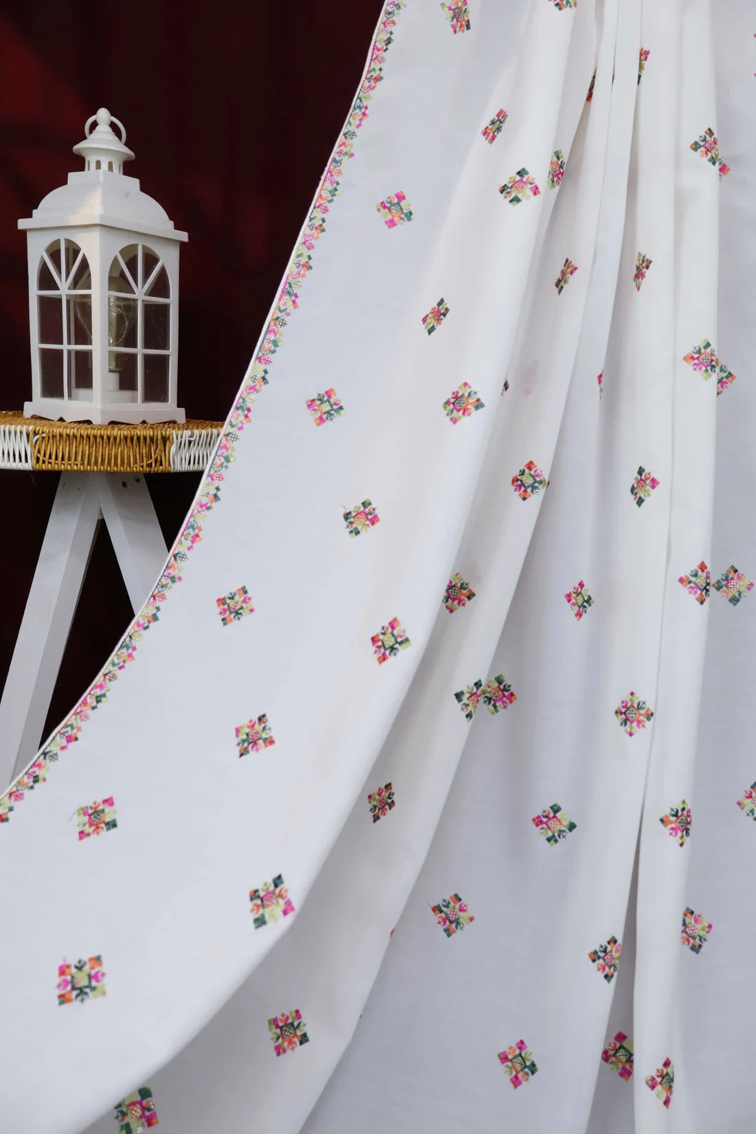 Embroidered Lawn Shawl.