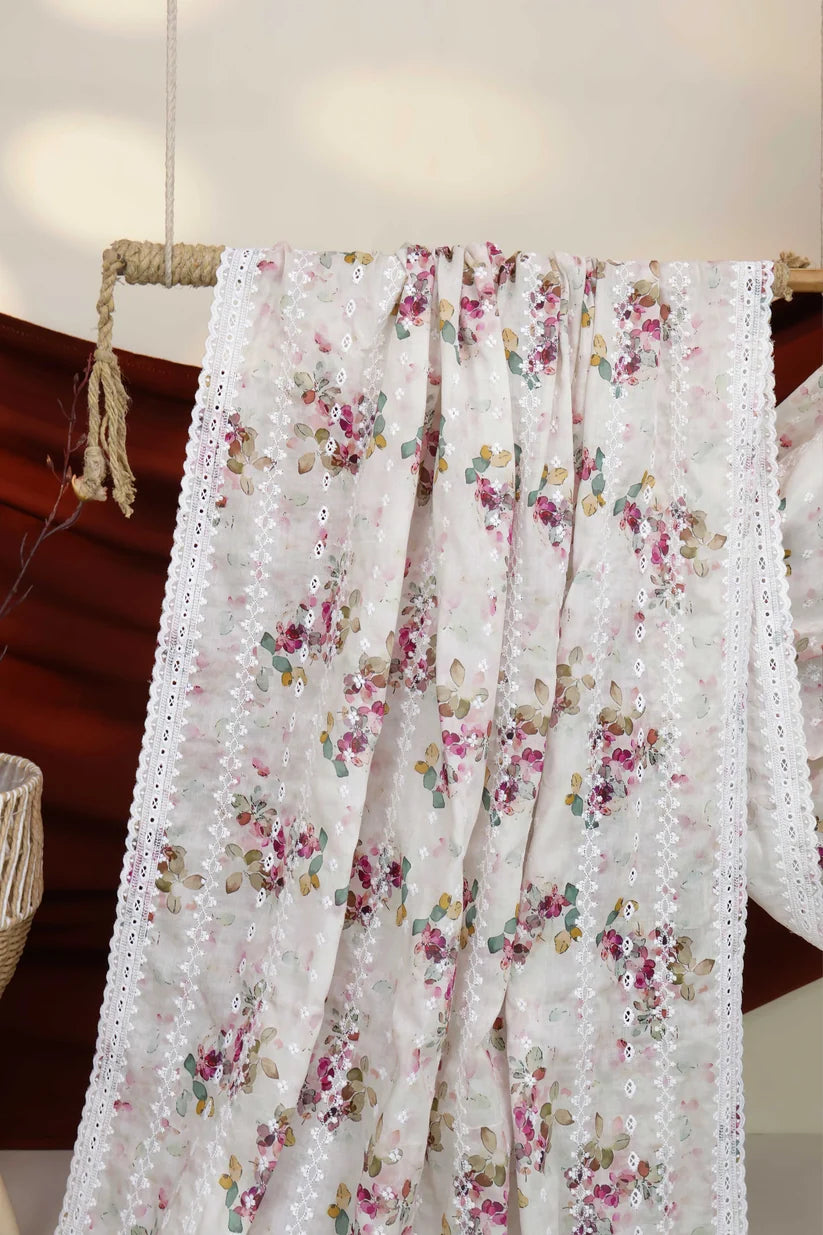 Embroidered Lawn Shawl.