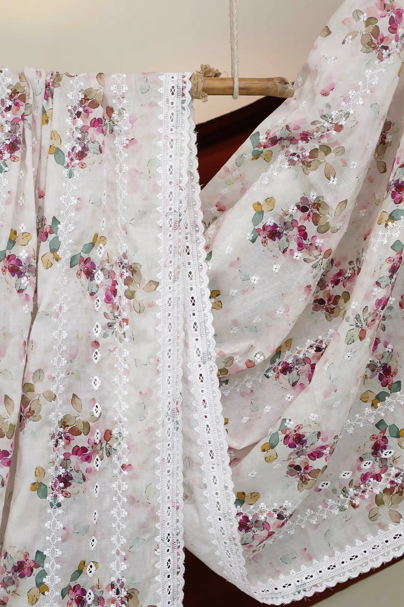 Embroidered Lawn Shawl.