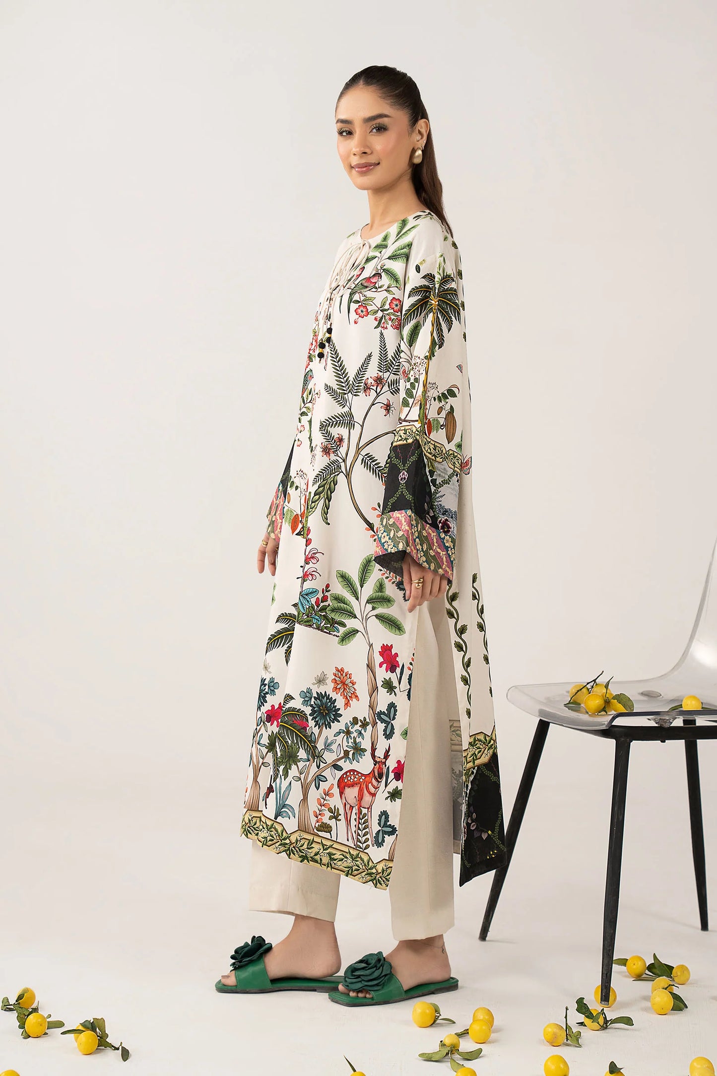 Embroidered Arabic Lawn Shirt