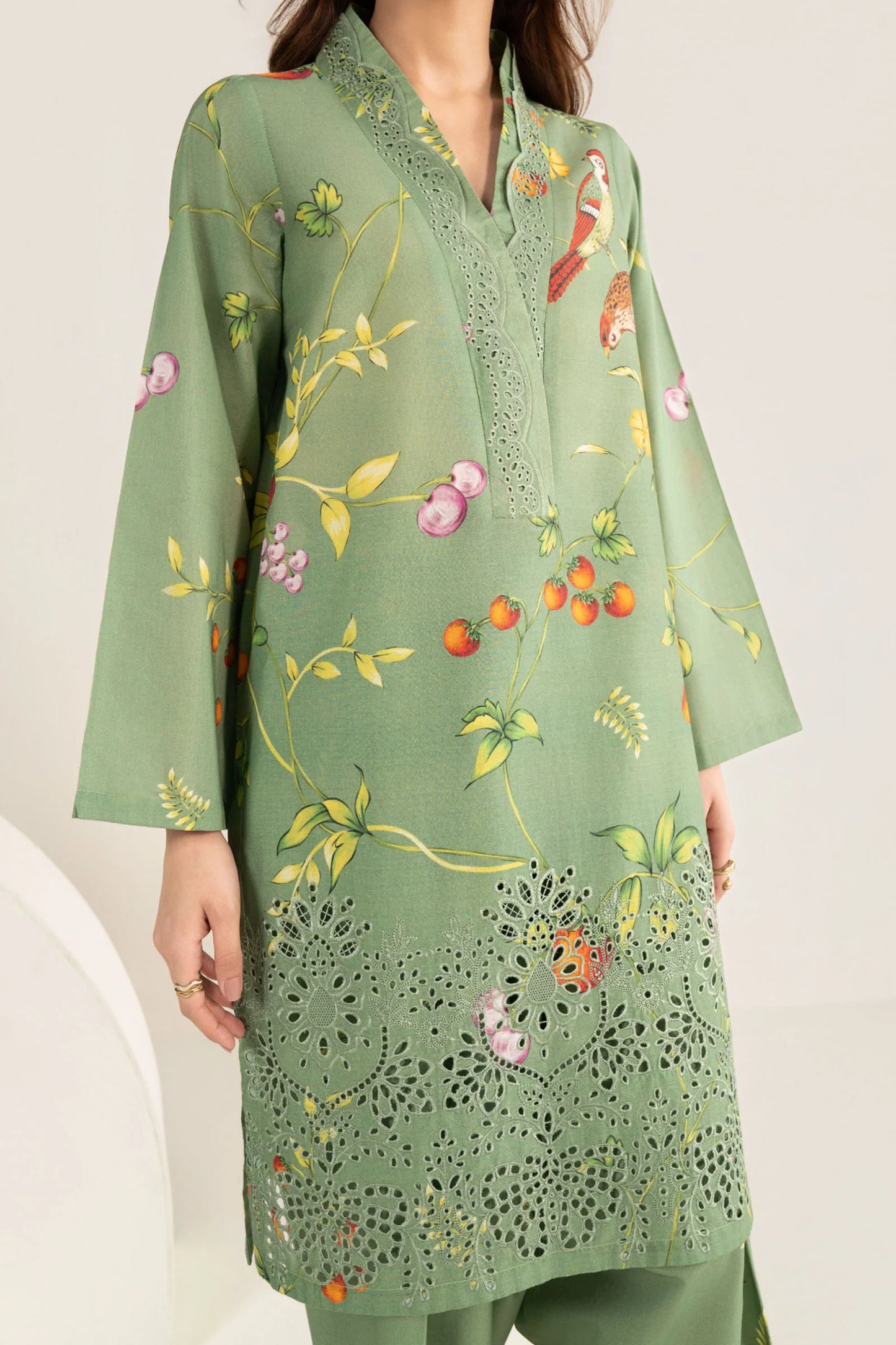 2 Pc Embroidered Lawn Suit